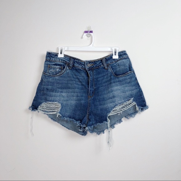 bp Pants - Nordstrom bp Distressed Medium Wash Denim Shorts